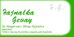 hajnalka gevay business card